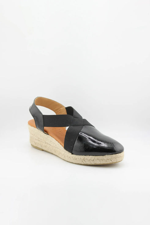 Jutelia Cross Strap Espadrille Wedge Sandals